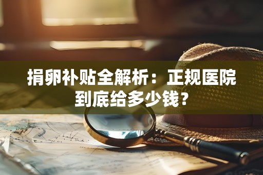 捐卵补贴全解析:正规医院到底给多少钱? 捐卵补贴全解析:正规医院到底给多少钱?